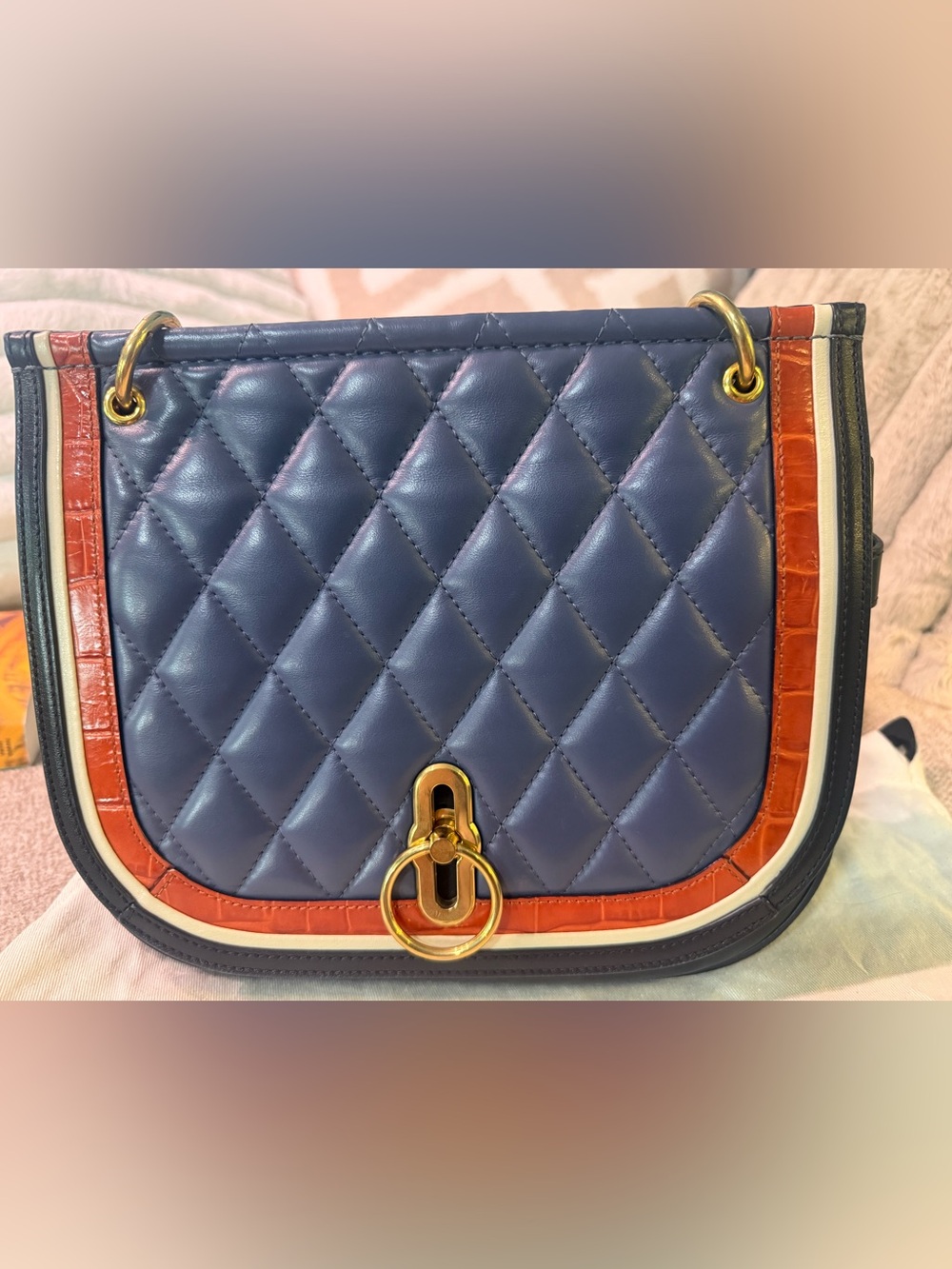 Mulberry Amberley Satchel silky calf and croc pattern - black/chalk/red fox - Picture 11 of 12